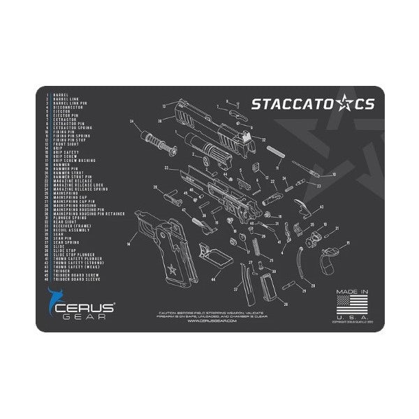 Staccato CS Schematic Mat Charcoal