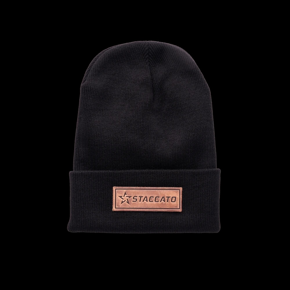 Staccato Leather Patch Beanie
