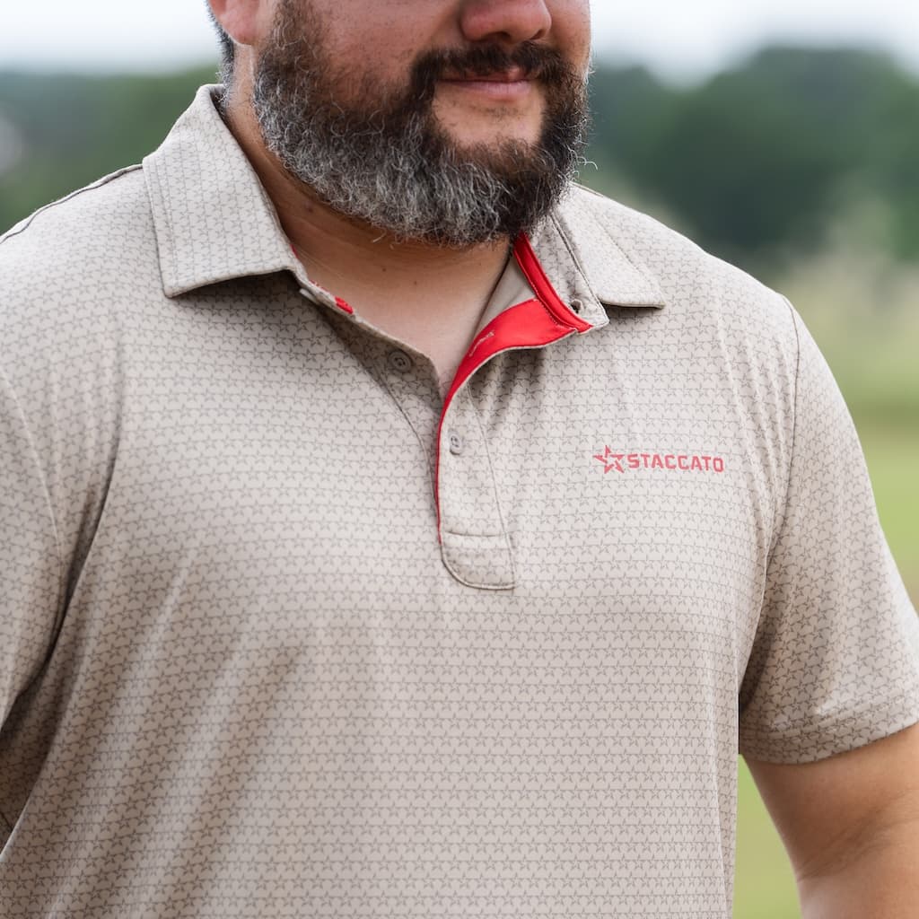 Staccato Performance Polo Quicksand Grey